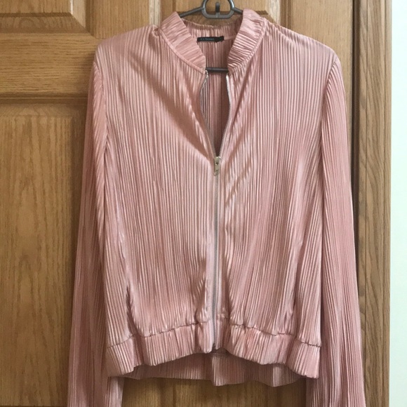 Silky zip up bomber jacket - Picture 2 of 3